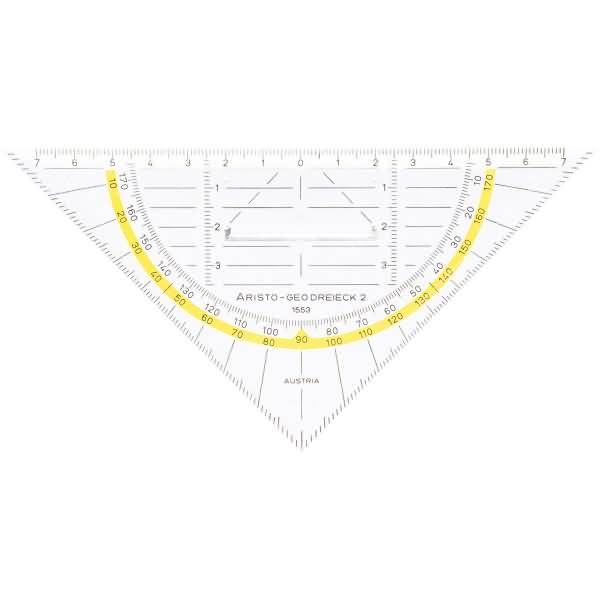 Aristo AR 1553 - Geodreieck Hypotenuse-Laenge 160 mm mit Griff-0