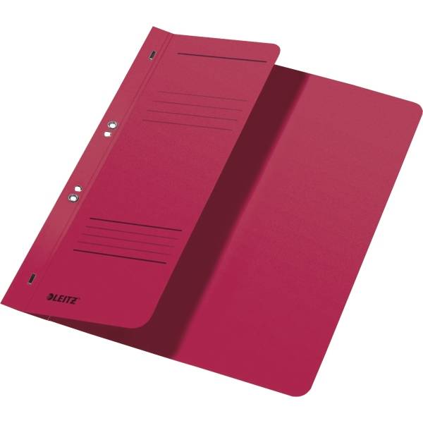 LEITZ Ogenbinder - DIN A4 - Manila Karton - Rood - 250 g/m² - 50 Stuks (3741-00-25)
