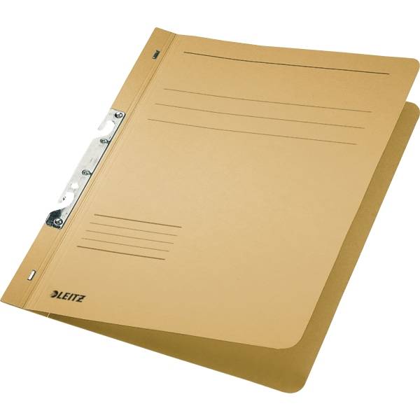 LEITZ Geperforeerde Map - DIN A4 - Manila Karton - Chamois 250 g/m² - Capaciteit: 170 Vellen - 50 Stuks (3746-00-11)-0