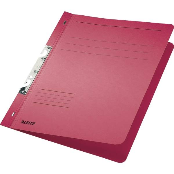 LEITZ Geperforeerde Map - DIN A4 - Manila Karton - Rood 250 g/m² - Capaciteit: 170 Vellen - 50 Stuks (3746-00-25)-0