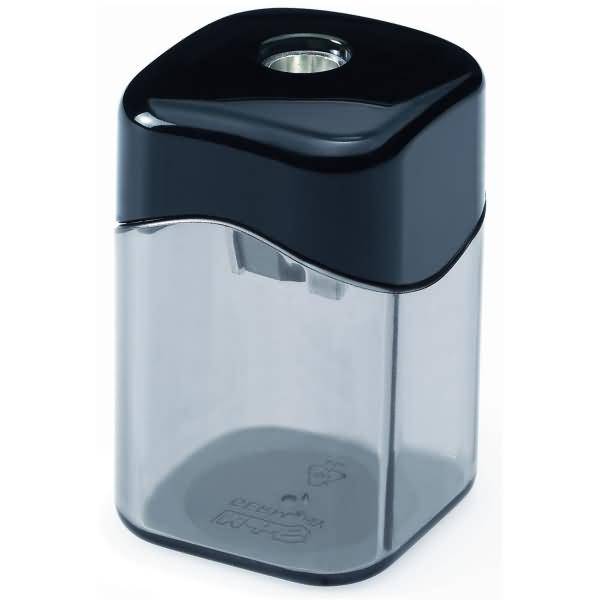 M+R Sharpener vierkant Mg eenvoudige blikslijper zwart/rookgrijs 1 stuk.-0