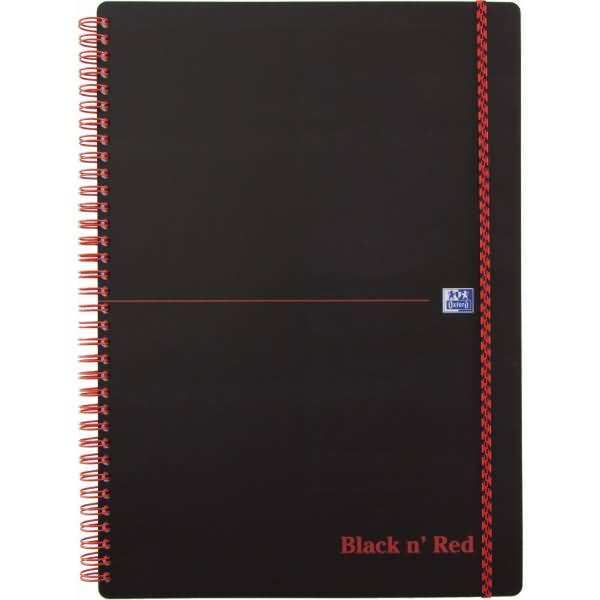 BLACK RED SPIRAAL PP A4 Q5-0