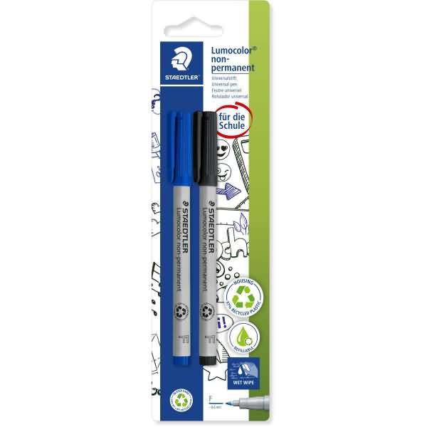 STAEDTLER folie stift Lumocolor F nonperm 2st-0