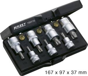 Conrad Hazet 1557/10 Dopsleutel-bitinzetset 1/4" (6.3 mm), 1/2" (12.5 mm), 3/8" (10 mm) 10-delig aanbieding