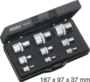 Conrad Hazet 1557/9 Dopsleutelinzetset 1/4" (6.3 mm), 1/2" (12.5 mm), 3/8" (10 mm) 9-delig aanbieding
