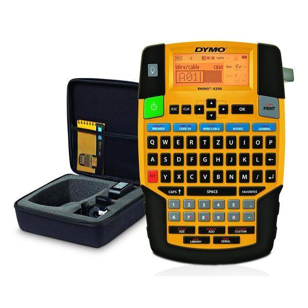 DYMO RHINO 4200 Kit Labelmaker Geschikt voor labels: IND 6 mm, 9 mm, 12 mm, 19 mm-0