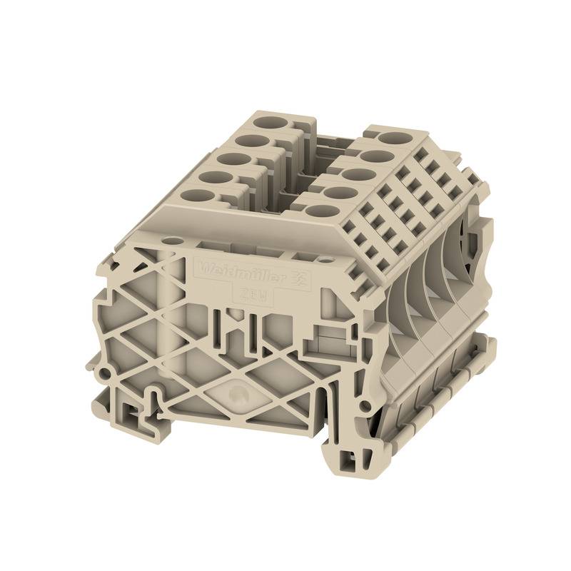 Feed-through terminal block, Screw connection, dark beige, 10 mm², 57