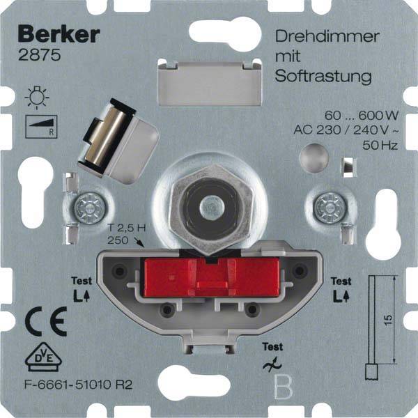 Draaidimmer 600 W (R) met soft-klik - metaal-1
