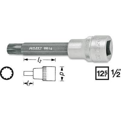 Hazet HAZET 990LG-12 Dopsleutel-bitinzet  1/2" (12.5 mm) 