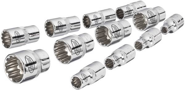 Vigor  V1897 Dopsleutelinzetset  1/4" (6,3 mm) 17-delig
