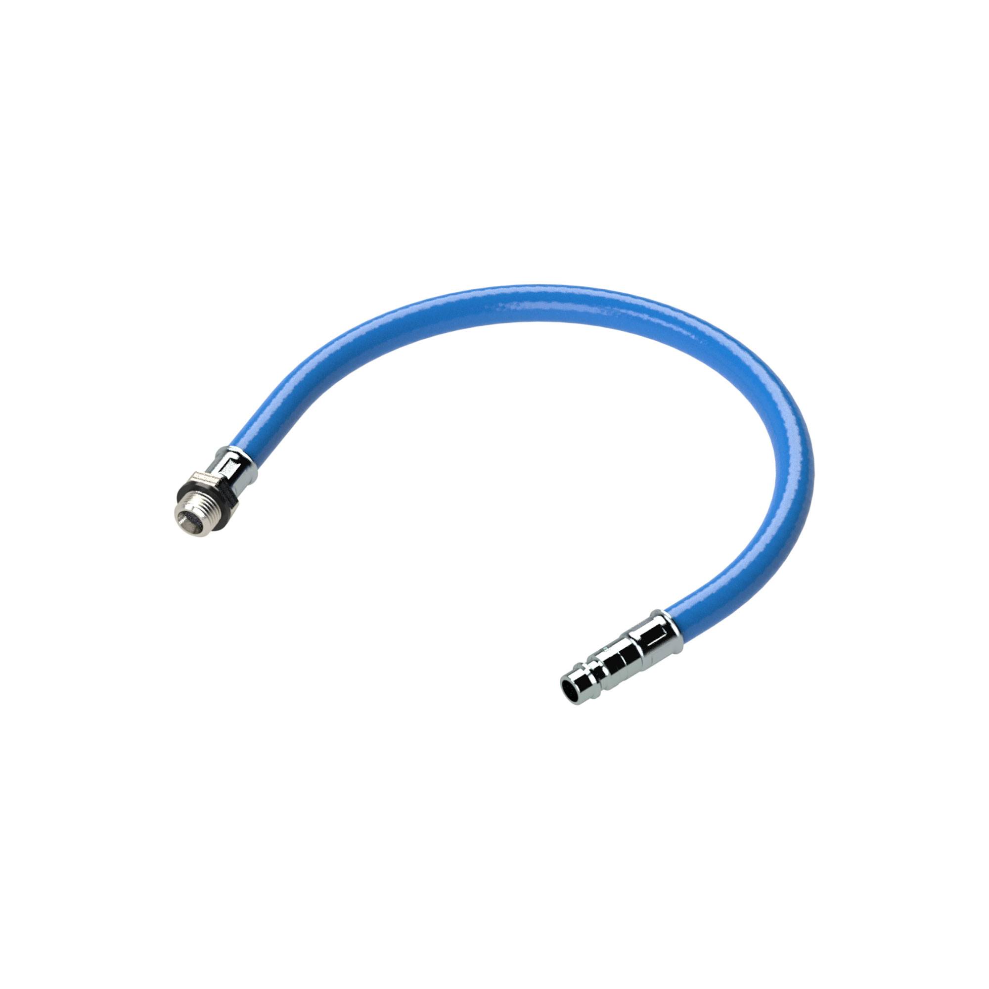 Trillingsdemper met 300 mm PVC-slang, nippel DN 10, G 1/2 BU-0