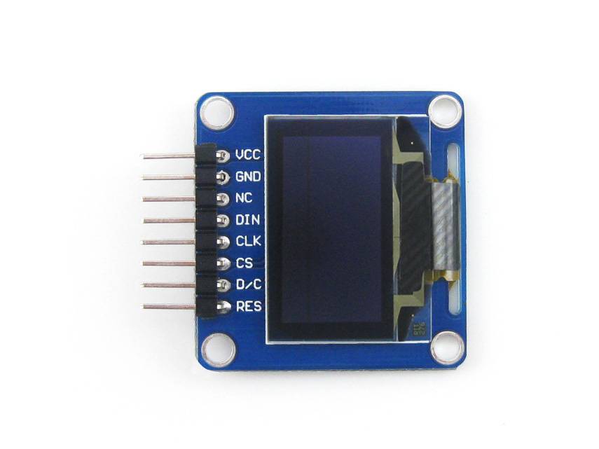 WAVESHARE WSH-9085 Display: OLED; 0,96"; 128x64; 33,5x33mm; geel-blauw; PIN: 8; 160° - 1 stuk-0