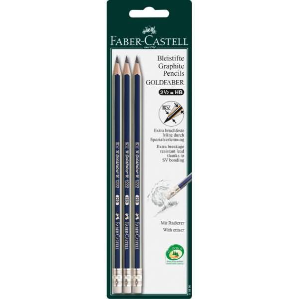 FABER-CASTELL Goldfaber G-tip HB 3x Zwart Potlood-0