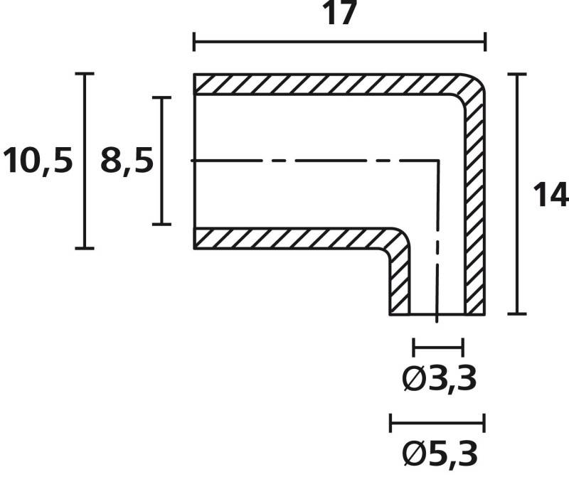 HELLERMANNTYTON HV4821-PVC-FR-NA Knikbeveiliging; PVC; natuurlijk; -30÷60°C; UL94V-0; hoek - 2000 stuks-0