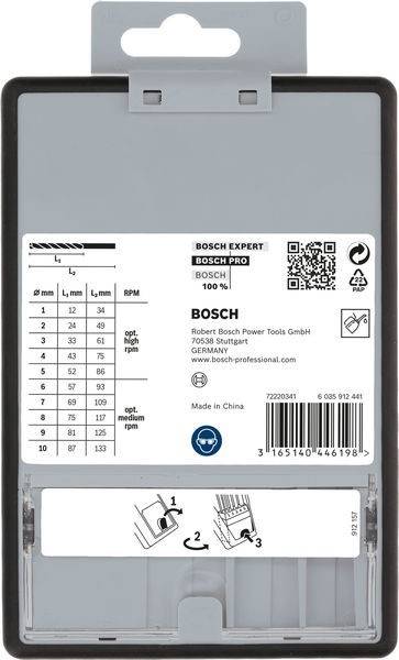 Bosch Robust Line HSS-G Boorbitset voor Metaal 10 Stuks 2607010535-0