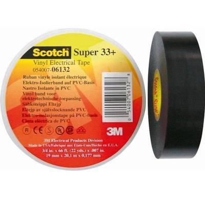 Asser overhemd weg 3M Super 33+ SUPER33+-19X6 Isolatietape Scotch Super 33 Zwart (l x b) 6 m x  19 mm 1 stuk(s) kopen ? Conrad Electronic