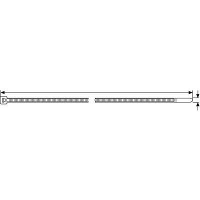 HellermannTyton 138-00008 UB300C-B-PA66-BK-C1 Kabelbinder 300 mm 4.60 mm Zwart  100 stuk(s)