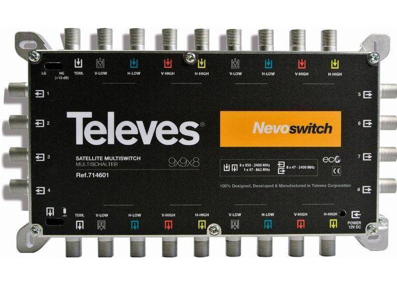 Televes Multischalter 9 in 8 Guß MS98C-0