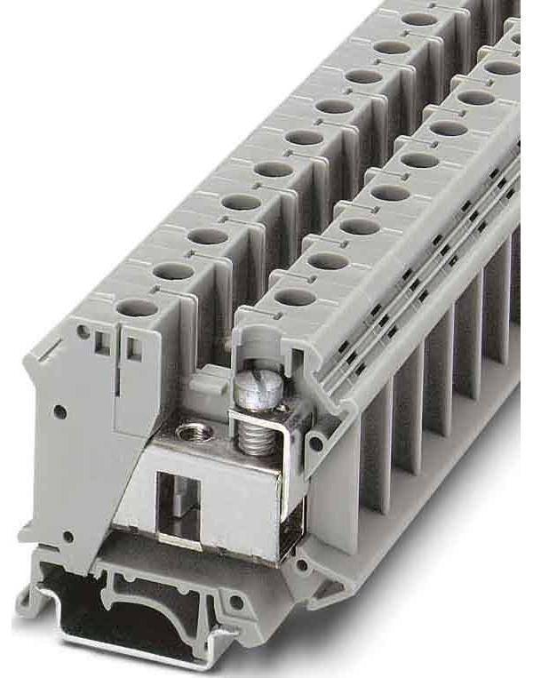 PHOENIX CONTACT UTI35 Connector: rail; PA; terminals: 2; W: 15,2mm; H: 55mm; Lichaam: grijs - 1 stuk