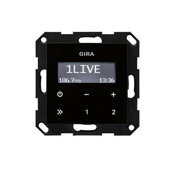 GIRA Digitale Radioklok, Zwart, 228405-0