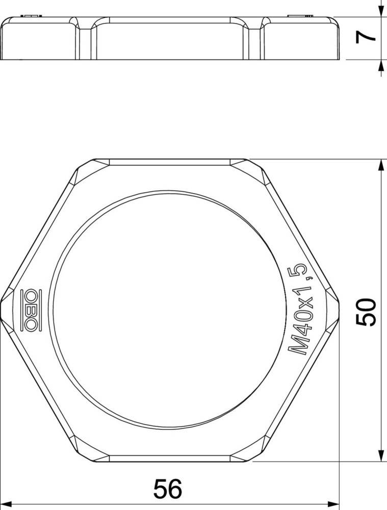OBO BETTERMANN OBO-2048809 Moer; M40; polyamide - 1 stuk-2