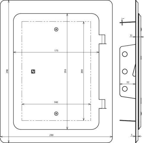 VONLIS Revisieklep 250x300 Mm - Witte Kunststof Inspectiedeur Voor Gipsplaat | Voor Vochtige Ruimtes
