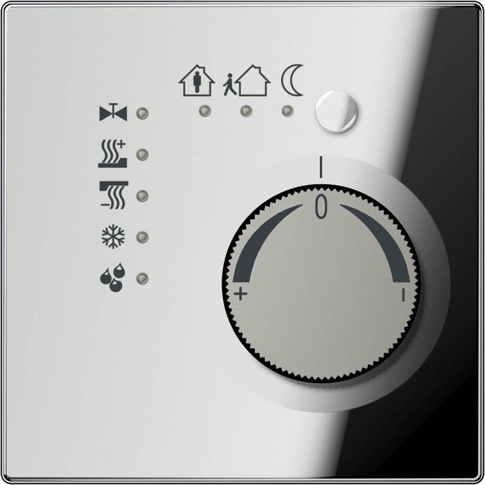 KNX ruimtetherm. + 4 bin LS chroom-0