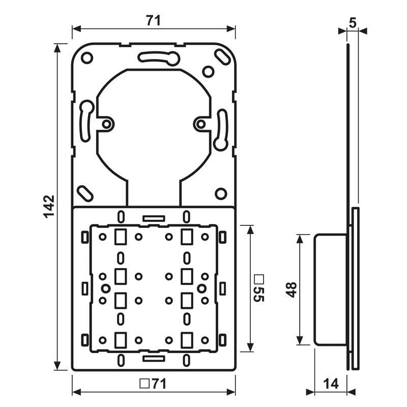 KNX tastafdek.uitbreidingsmod.univ.1-v.-1