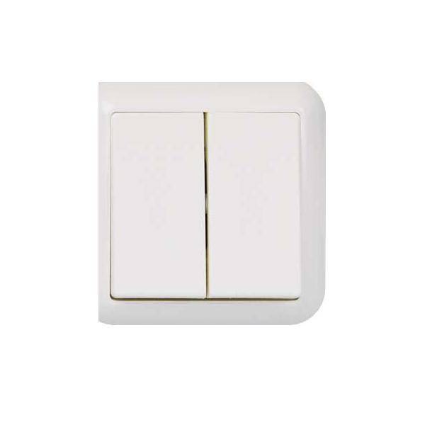 Serieschakelaar opbouw steekcontact wit/wit 1 stuk-0
