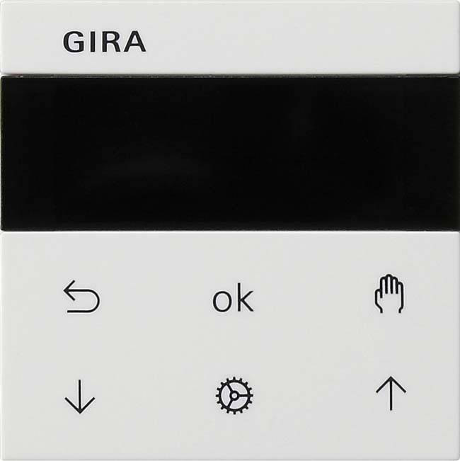 GIRA 536627 S3000 Jaloezieën + Timer Display Systeem - 55 mm - Puur Wit - 536627-0