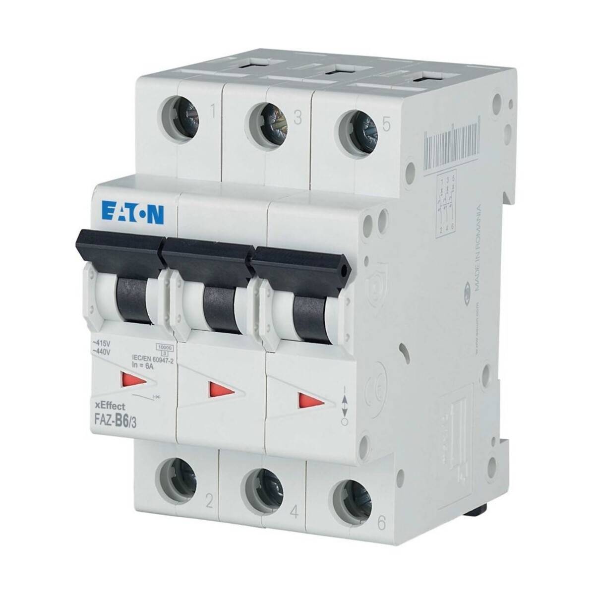EATON ELECTRIC FAZ-B6/3 Installatieautomaat; 230/400VAC; Inom: 6A; Polen: 3; op DIN-rail - 1 stuk-1