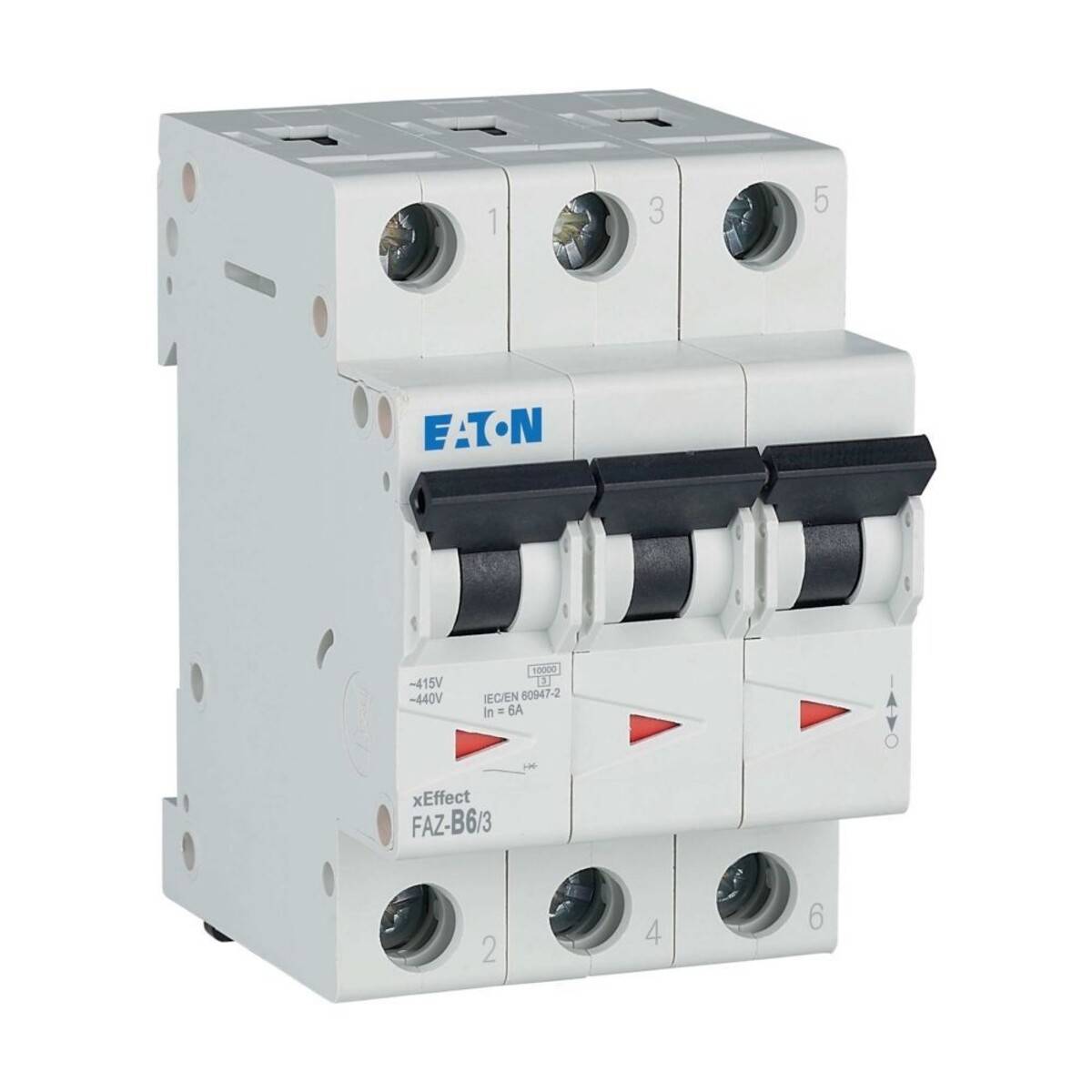 EATON ELECTRIC FAZ-B6/3 Installatieautomaat; 230/400VAC; Inom: 6A; Polen: 3; op DIN-rail - 1 stuk-2