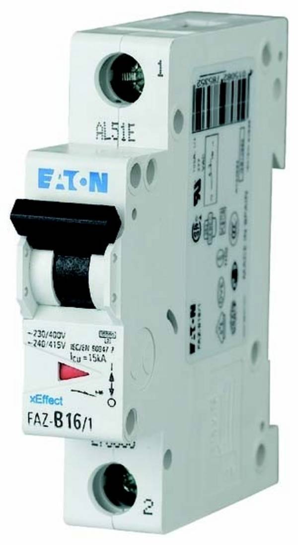EATON ELECTRIC FAZ-B2/1 Installatieautomaat; 230/400VAC; Inom: 2A; Polen: 1; op DIN-rail - 1 stuk