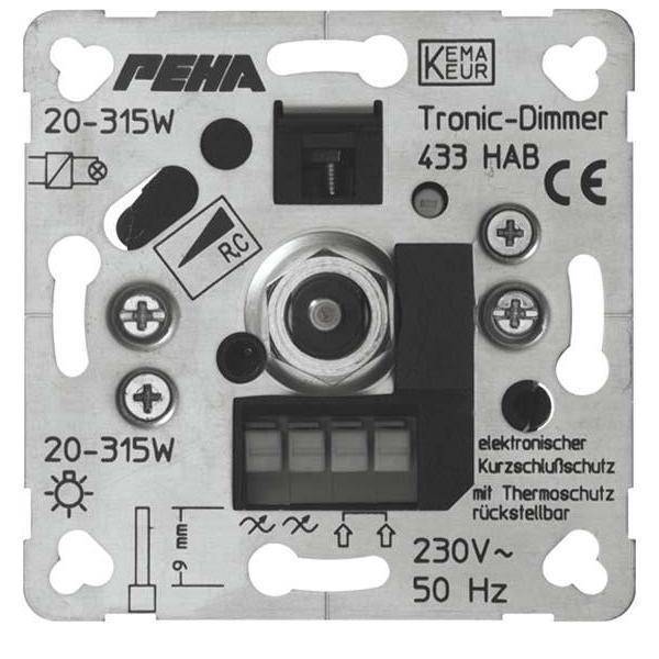 Dimmer tronic 20-315 VA   433 HAB O.A.  - metaal