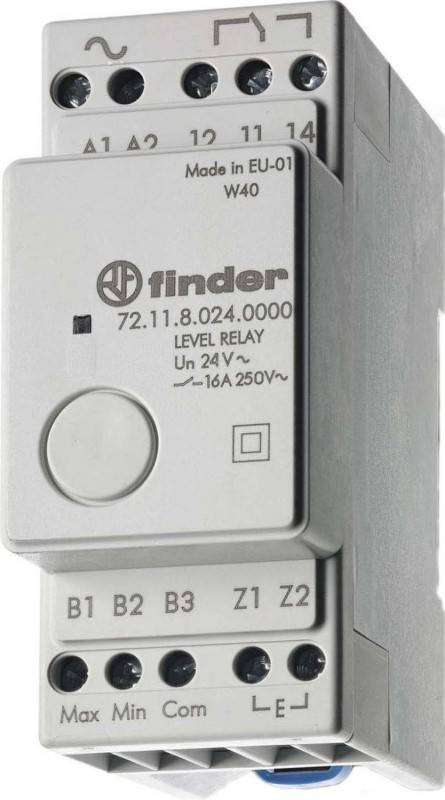 FINDER 72.11.8.240.000 Niveaurelais; niveau van hoofdvloeistof; 230VAC; op DIN-rail - 1 stuk-0