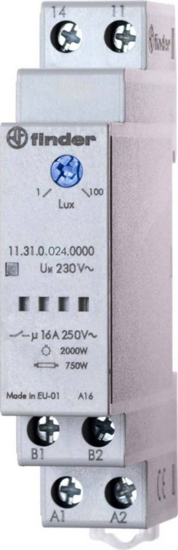 FINDER 11.31.0.024.0000 Dimmer uitschakelaar; op DIN-rail; 24VAC; 24VDC; SPST-NO; IP20 - 1 stuk