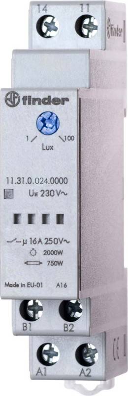 FINDER 11.31.0.024.0000 Dimmer uitschakelaar; op DIN-rail; 24VAC; 24VDC; SPST-NO; IP20 - 1 stuk-0