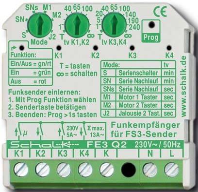 Schalk Funk-Empfängerschalter UP FE3 Q2-0