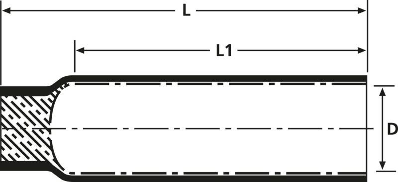 50 Stück HellermannTyton krimpdop PEC-3/1-POX-BK-L1-1