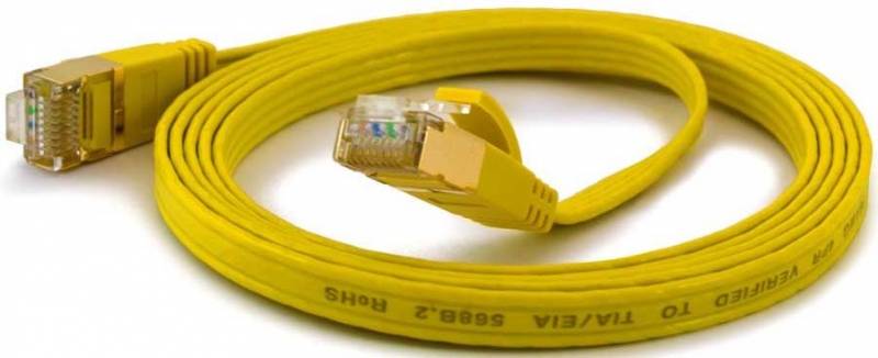 Wantec patchkabel FTP CAT6 q=1,6x6,5mm 0,10m geel-0