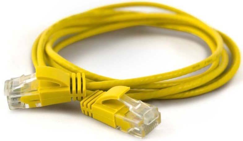 Wantec patchkabel UTP CAT6a d=2,8mm 1,00m geel-0