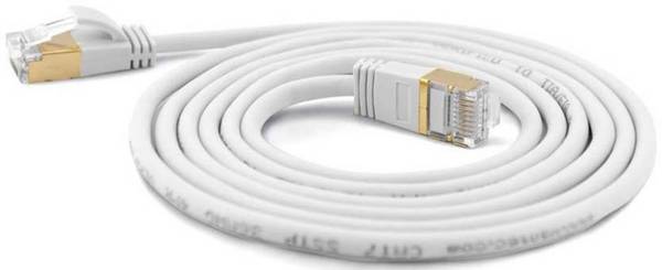 Wantec patchkabel SSTP CAT7 Ste. CAT6a d=4mm 1,00m wit