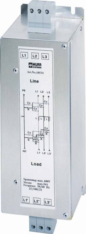 Murrelektronik Netzentstörfilter MEF 3/1 36A T-0