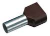 Cimco 18 2412 Dubbele adereindhulzen 1.5 mm² Deels geïsoleerd Zwart 100 stuk(s)