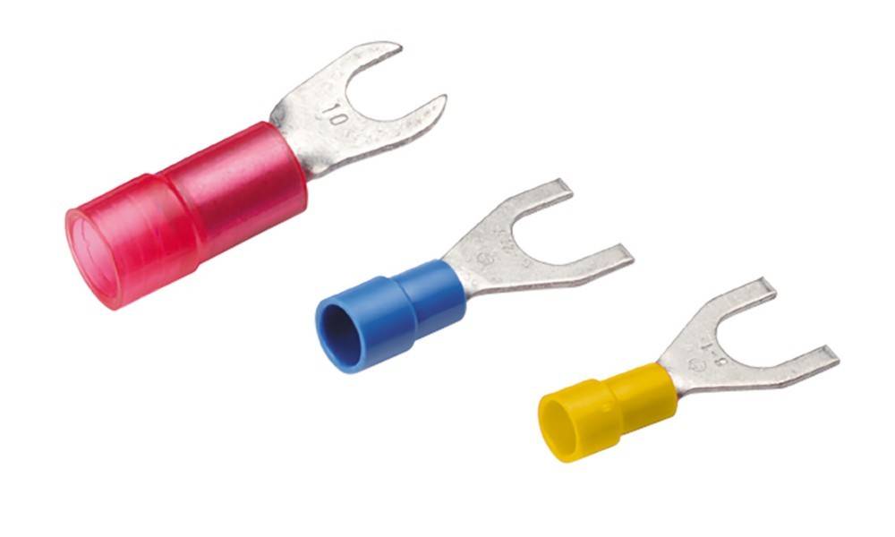 Geïsoleerde Kabelschoen, Vorktong Cu, 1,5 - 2,5mm² M3, blauw-0