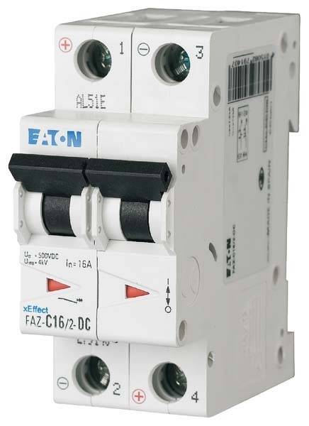 EATON ELECTRIC FAZ-C50/2-DC Installatieautomaat; 250VDC; Inom: 50A; Polen: 2; op DIN-rail; 10kA - 1 stuk-0