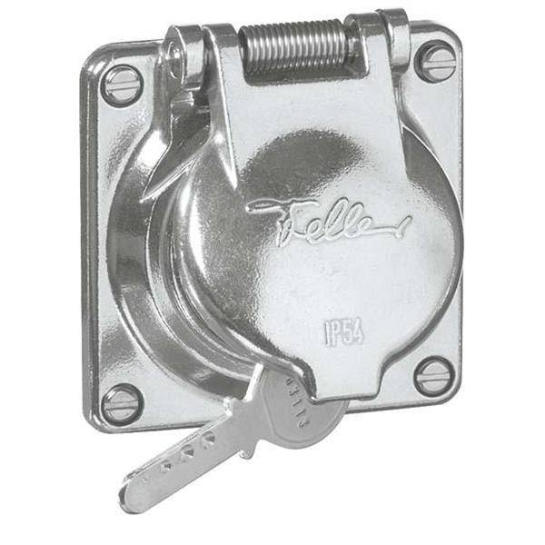 Sleutelsch. Alu Guss afdek. pulsdrukker 16 A, 380 V AC, Kaba-cilinder+-0