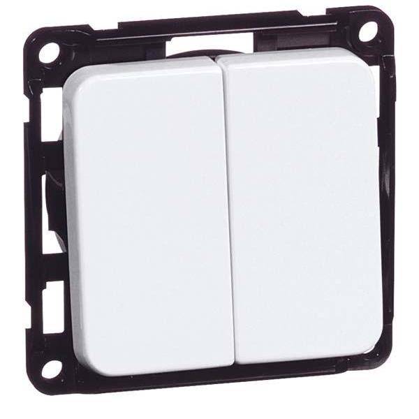 Compacta seriepulsdrukker met wip, 1-pol2x maakcontact, aluminium-0