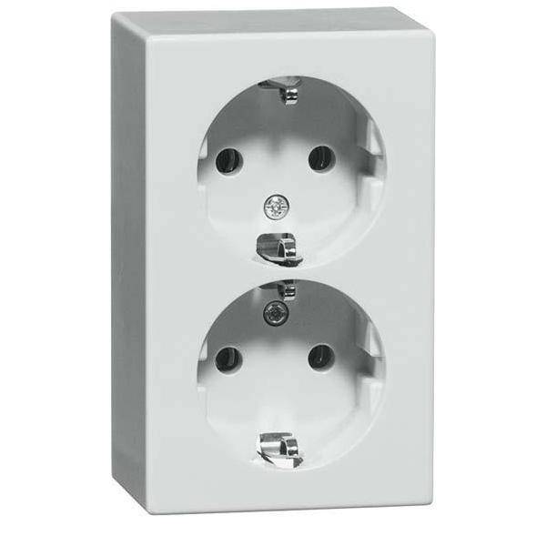 WCD 2- voudig RA opbouw wit/wit - 1 - stuk