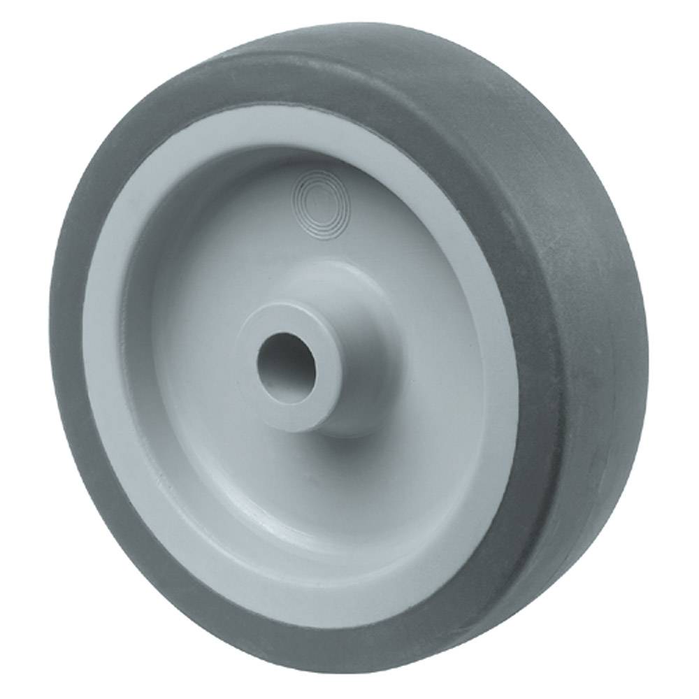 BS Rollen Bokwiel 125Mm Rubber Grijs-0